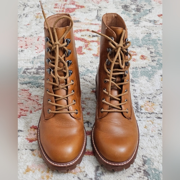Madewell Leather Lace-Up Lugsole Boots - Picture 2 of 10